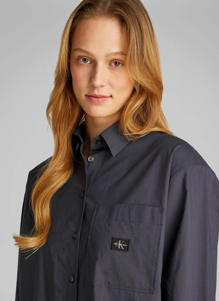 كالفن كلاين جينز Logo Print Button Down Shirt