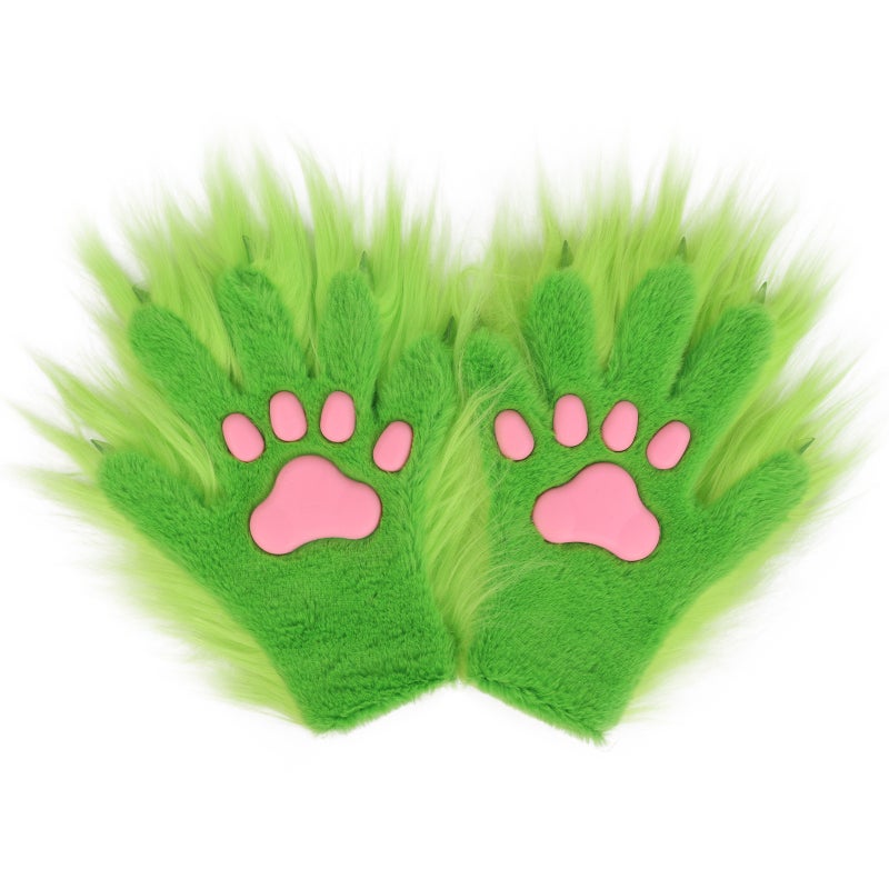 Plush Cat Paw Cosplay Gloves - Image 4