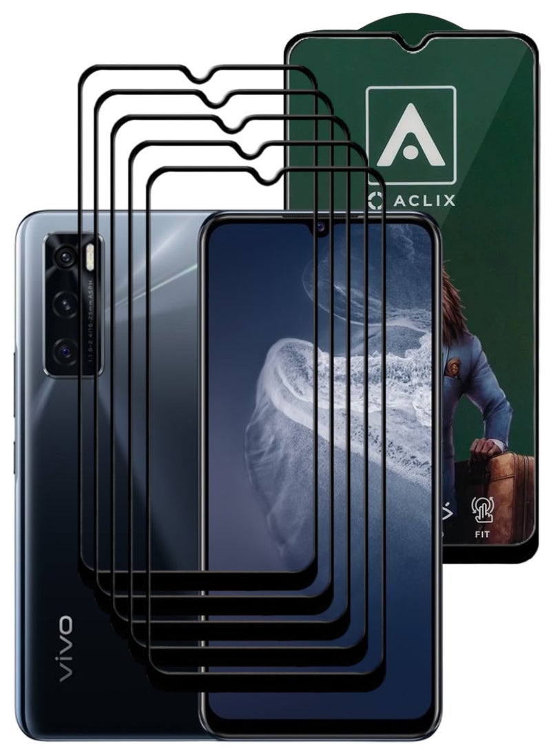 ACLIX 5 Pieces Antistatic ESD Dustproof Premium Quality High Definition Tempered Glass Screen Protector Designed For vivo V20 SE - Image 1