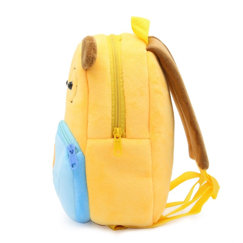 Plush Kids Backpack, Dog Animal Design, Soft Lightweight School Bag for Toddlers and Preschool Kids - Image 3