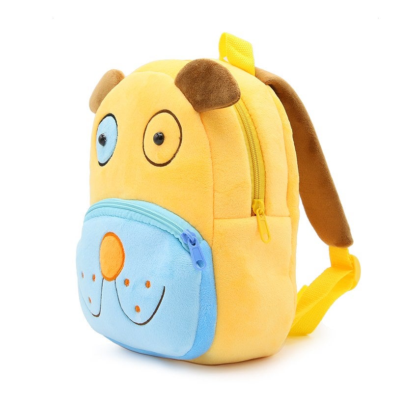Plush Kids Backpack, Dog Animal Design, Soft Lightweight School Bag for Toddlers and Preschool Kids - Image 2