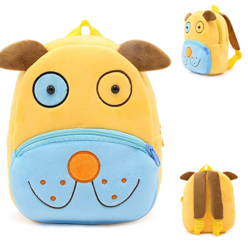 Plush Kids Backpack, Dog Animal Design, Soft Lightweight School Bag for Toddlers and Preschool Kids - Image 5