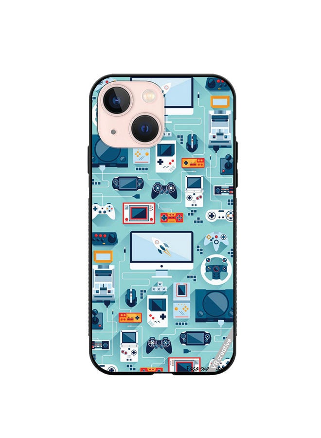 VR CREATIVE Protective Case Cover For Apple iPhone 13 mini Technolgu Items Design Multicolour - Image 1