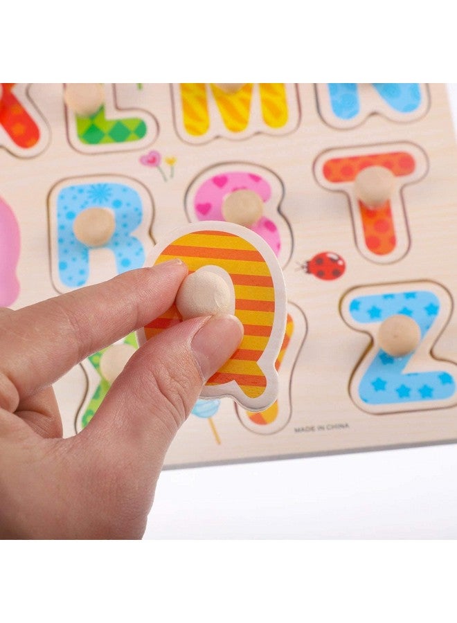 Smartcraft Classic Wooden Learning Puzzle, Holiday 26 Pc Abc Capital Alphabet Letter Educational Board Game Toy | Educational Activity Toys, Matching & Sorting Board Puzzle For Kids - Image 1