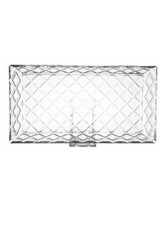 Elegant Rectangular Crystal Serving Dish For Sweets And Pastries And Multi Use 30X15X3 Cm Clear  - Image 3
