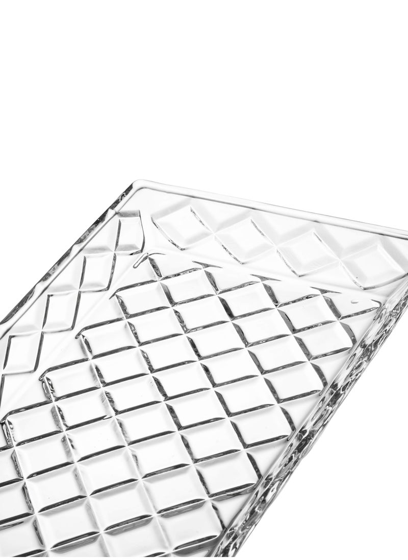 Elegant - Rectangular Crystal Serving Dish For Sweets And Pastries And Multi Use 30X15X3 Cm Clear - Image 1