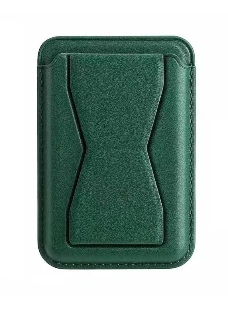 DUSALA Mag Safe Leather Bracket Clip Stand Card Holder