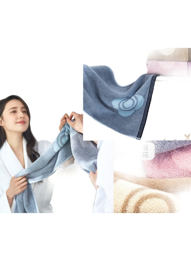 Grace Towel And Home Textile, Jane Pure Cotton Comfortable Towel 3-Pack, 76*35Cm, Blue + Purple + Brown, 115G - Image 3