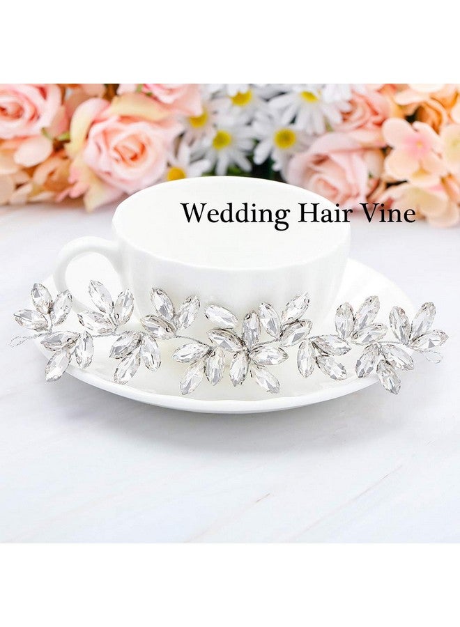 JAKAWIN Bride Wedding Hair Vine Accessory Silver Rhinestone Hair Piece Bridal Headpiece For Women And Girls Hv035  - Image 2