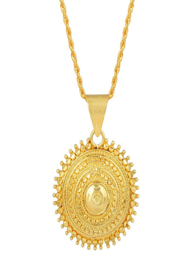 Memoir Brass Gold plated Rasrawa Fortune Chakra Fashion Pendant Designer Jewellery Women (PCSV1678) - Image 3