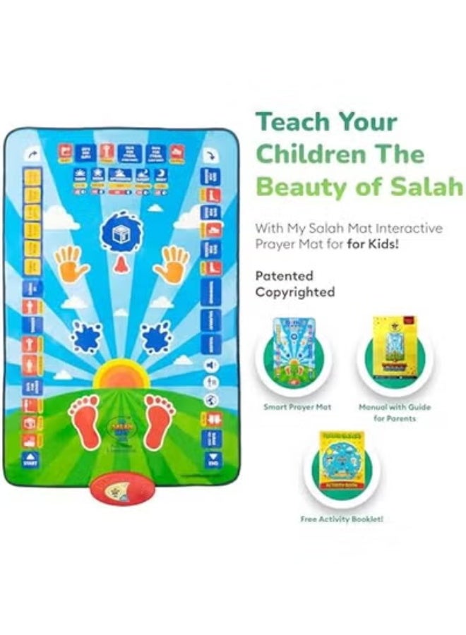 KHAJUL Salah Learning Prayer Mat with 36 Touch Keys and 7 Languages, Speaker, Fun & Easy Interactive Islamic Toy for Ages 3+ Children - Image 2