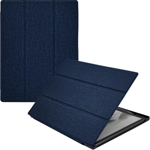 GOVTVA Protective Folio Case for 82 iFLYTEK AINOTE Air 2 UltraThin Lightweight Trifold Protective Cover with Builtin Pen Holder Auto SleepWake for AINOTE Air2 Tablet Cloth Bark Blue - Image 1