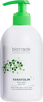 Keratolin Body Wash Shower Gel for Dry Sensitive and Itchy Skin with Lactic Acid and Urea 400 ml