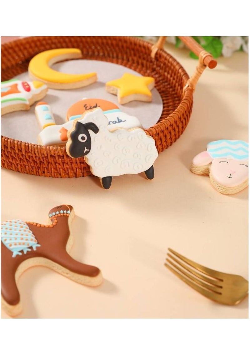 Hilalful Stainless Steel Cookie Cutter Set for Kids - 6 Pieces | Eid Themed | Sheep, Crescent, Camel, Mosque, Lantern Shaped Cutter | Islamic Gift Item | Baking Tool Set for Eid, Ramadan  - Image 4