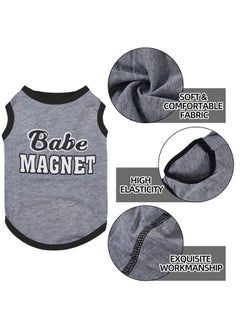 Saintrygo 8 Pieces Dog Shirts Printed Clothes With Funny Letters Summer Cool Puppy Shirts Breathable Outfit Soft Dog Sweatshirt For Pet Cats (Classic Pattern,Medium)  - Image 3