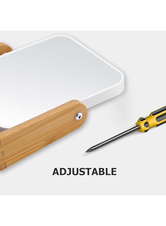 إيروريكس مرآة مكياج مع حامل تكبير 1X 3X مرآة مكبرة مزدوجة الجوانب تدور 360 درجة مقاس 8 بوصات محمولة على سطح المكتب مرآة حلاقة الحمام - Image 5