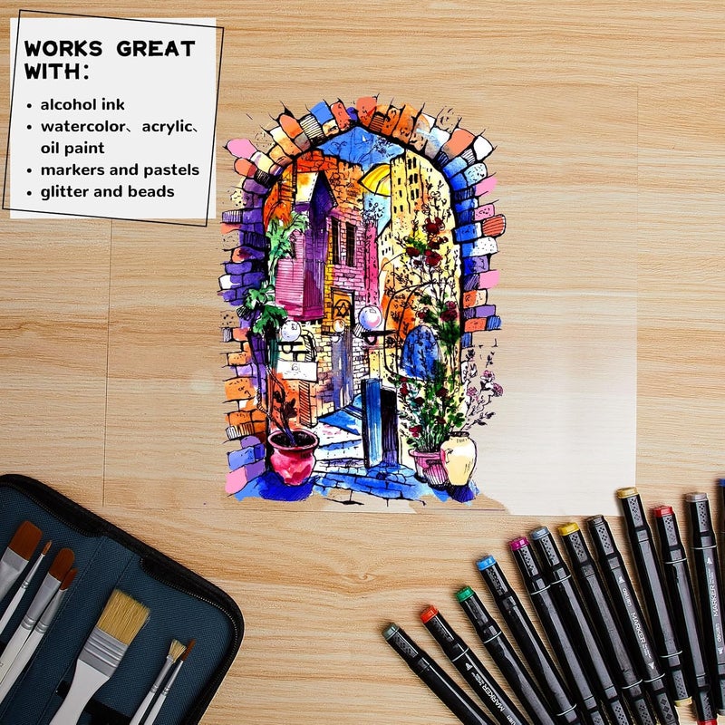 كلاراكو 4 قطع من صفائح البلاستيك الشفافة المصنوعة من البولي كربونات، مقاس 12 بوصة × 18 بوصة × 0.0625 بوصة (1/16 بوصة)، صفائح بلاستيكية صلبة رقيقة وسهلة القطع للأعمال اليدوية وإطارات الصور والمستندات - Image 5