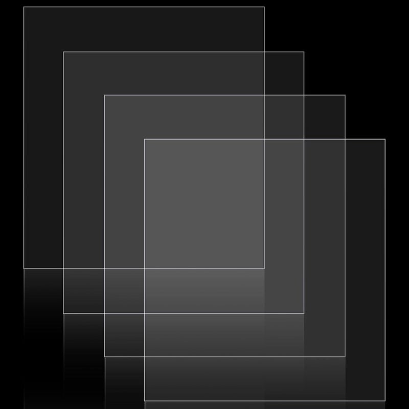 كلاراكو 4 قطع من صفائح البلاستيك الشفافة المصنوعة من البولي كربونات، مقاس 12 بوصة × 18 بوصة × 0.0625 بوصة (1/16 بوصة)، صفائح بلاستيكية صلبة رقيقة وسهلة القطع للأعمال اليدوية وإطارات الصور والمستندات - Image 1