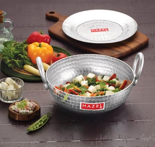 HAZEL Aluminium Hammered Finish Kadai with Lid Premium Round Bottom 16 Gauge Kadhai vessal 29 cm 4000 ML - pzsku/ZA4267B9FD8C855CBC373Z/45/1747233654/02f0c926-2441-4c87-84ca-35ca27e478a4