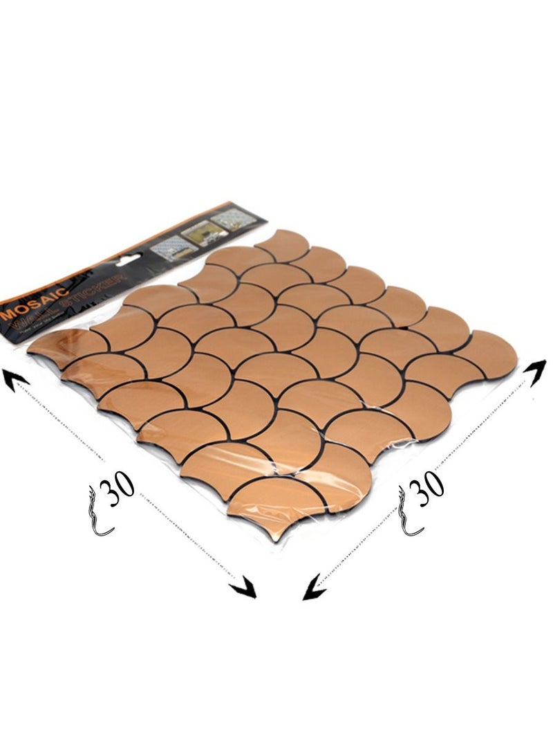 Mosaic A set of 12 pieces of peel and stick mosaic tile stickers to decorate kitchens and bathrooms 30 * 30 cm  - Image 2