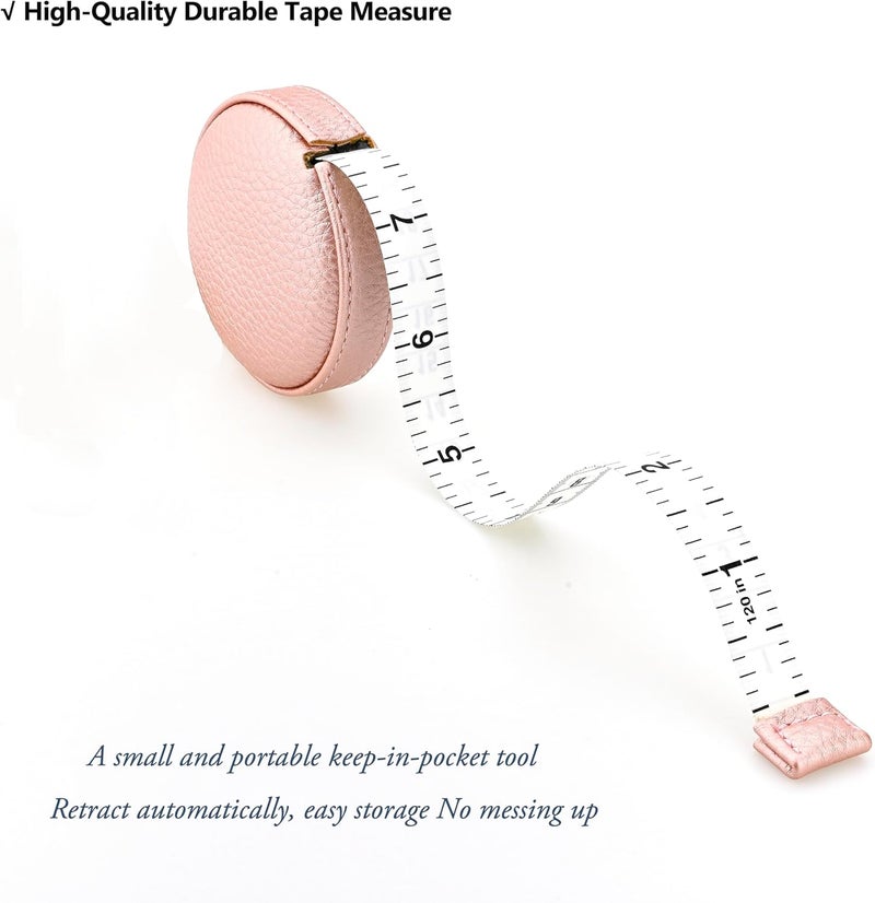 Z_جوده وثقه 3m/120 Tape Measure Body Measuring Tape for Body Cloth Tape Measure for Sewing Fabric Tailors Medical Measurements Tape Dual Sided Cloth Tailor Craft Ruler Retractable(Pink) - Image 3