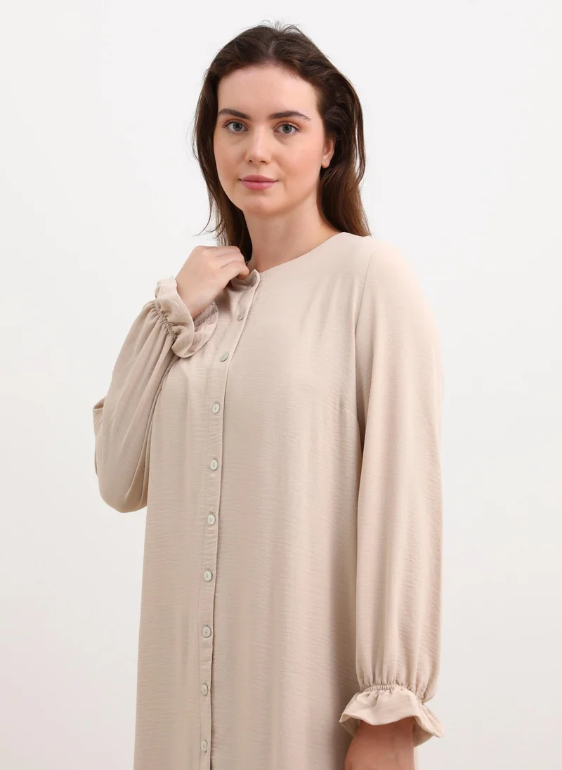 عالية من مودانيسا Stone Color - Plus Size Dress - Alia