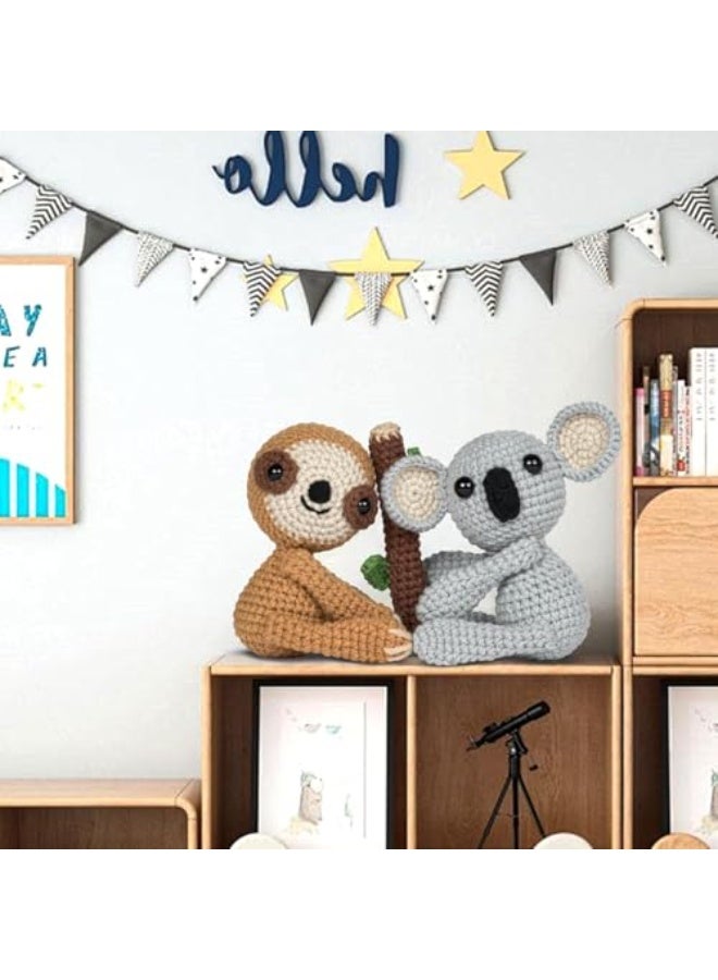 Luckam Crochet Kit for Beginners Adults Kids, Cute Koalas Sloth Knitting Kit, Fun and Educational Crochets Set for DIY or Relaxing with Step-by-Step Video Tutorial, Ideal Gift for Family, Friends - Image 3
