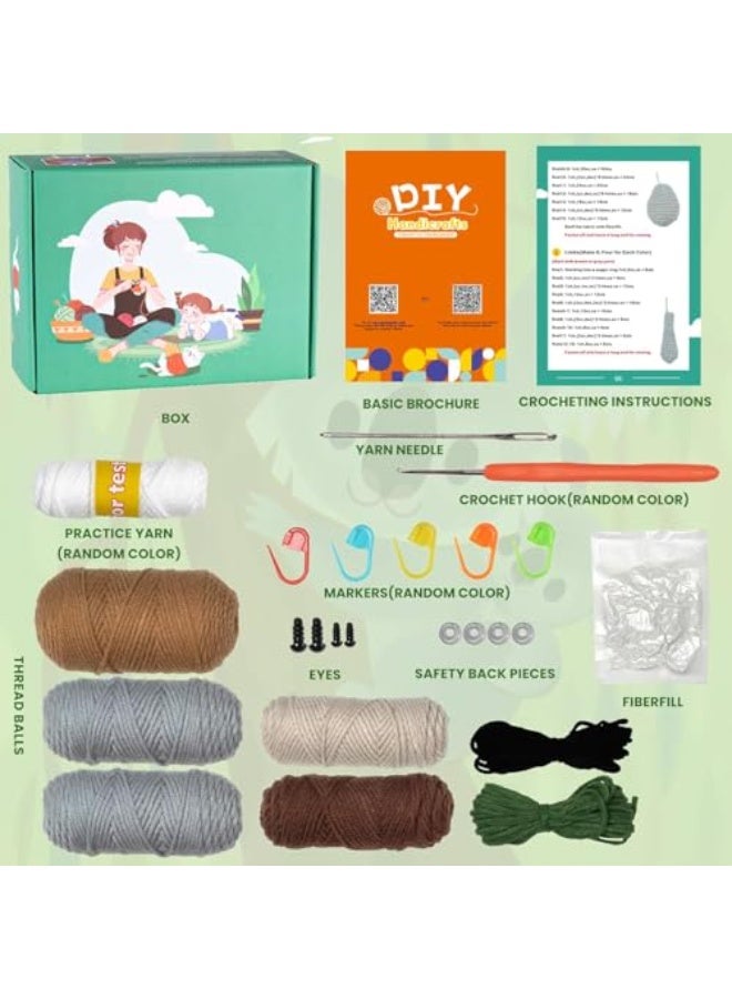 Luckam Crochet Kit for Beginners Adults Kids, Cute Koalas Sloth Knitting Kit, Fun and Educational Crochets Set for DIY or Relaxing with Step-by-Step Video Tutorial, Ideal Gift for Family, Friends - Image 4