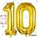 Smlpuame 40 inch Number Balloon 09 Gold Large Number 10 BalloonsDigital Balloons for Birthday Party Celebration Decorations Supplies Helium Foil Number Balloons for Wedding Anniversary - Image 3