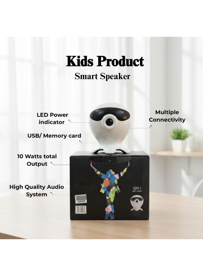 Alien Design 10W Speaker with High-Quality Audio System, Multiple Connectivity Media Player Supporting USB Disk, SD Card, iPod, MP3, Mobile, CD & PC Input, LED Power Indicator - Image 1