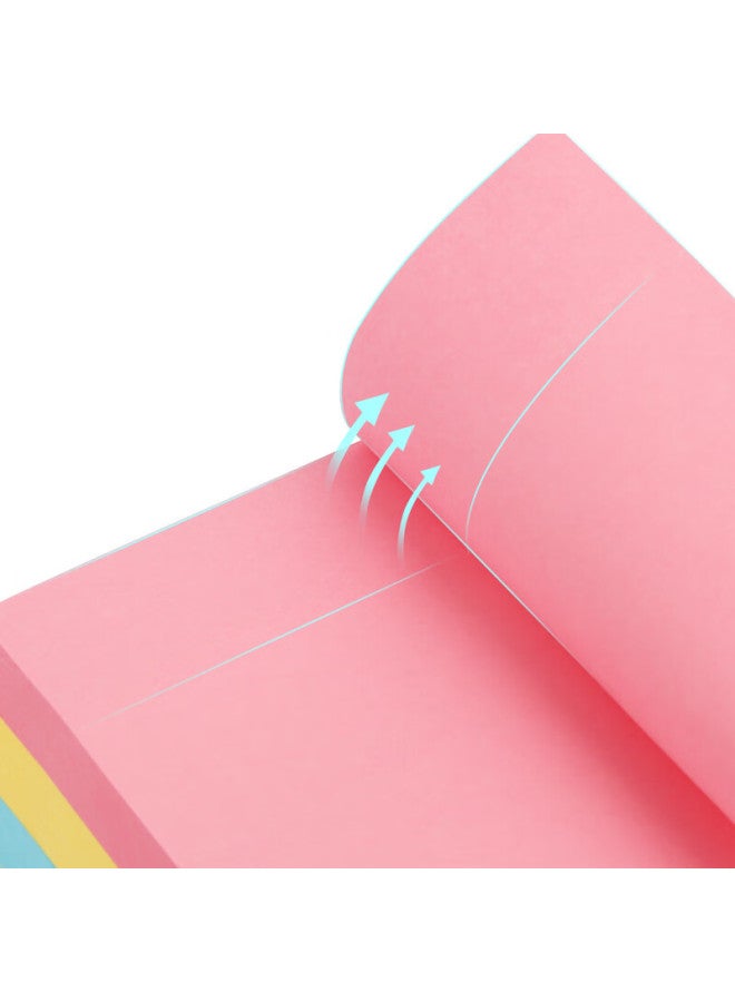 Simaa 400 Sheets 4-color Sticky Notes, Colorful Memo Pads, 76*76mm, Reusable Notes For Students And Office, Colorful Paper - Image 5