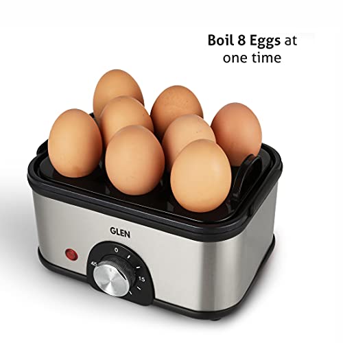 Glen 3 in 1 Electric Multi Cooker | Egg Boiler - Steam | Cook & Boil - 45 Minutes Timer | 350W Boil 8 eggs at a time -non stick heating plate 2 food/egg trays for cooking at 2 levels(SA3035MC) Plastic - Image 4