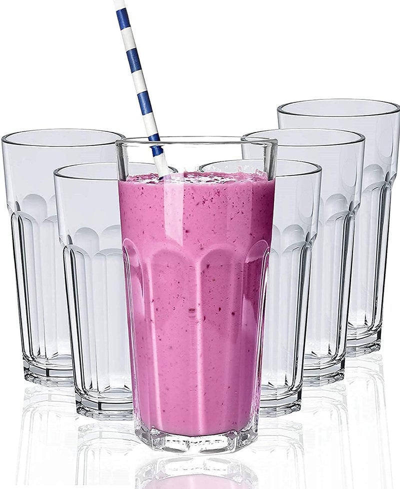NVRA 320ml Classic JuiceWater Glass Set of 12 Premium Highball Tumbler Glasses for Drinking Cocktail Juice Milkshake Coke Soda Beer Spirits - Image 1