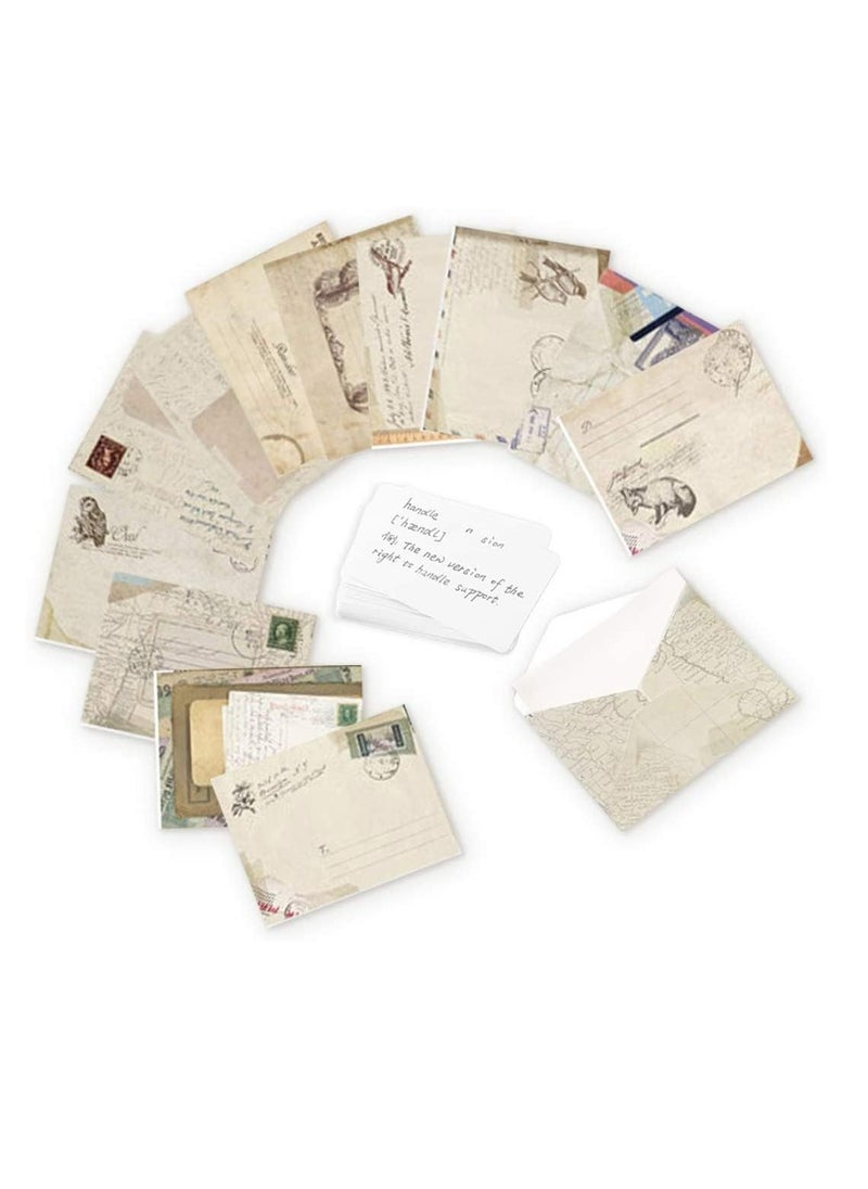 Oasisgalore 72Pcs Mini Vintage Envelope Small Handmade Gift Card Envelopes Holders for DIY Birthday Party, Greeting Cards  - Image 1