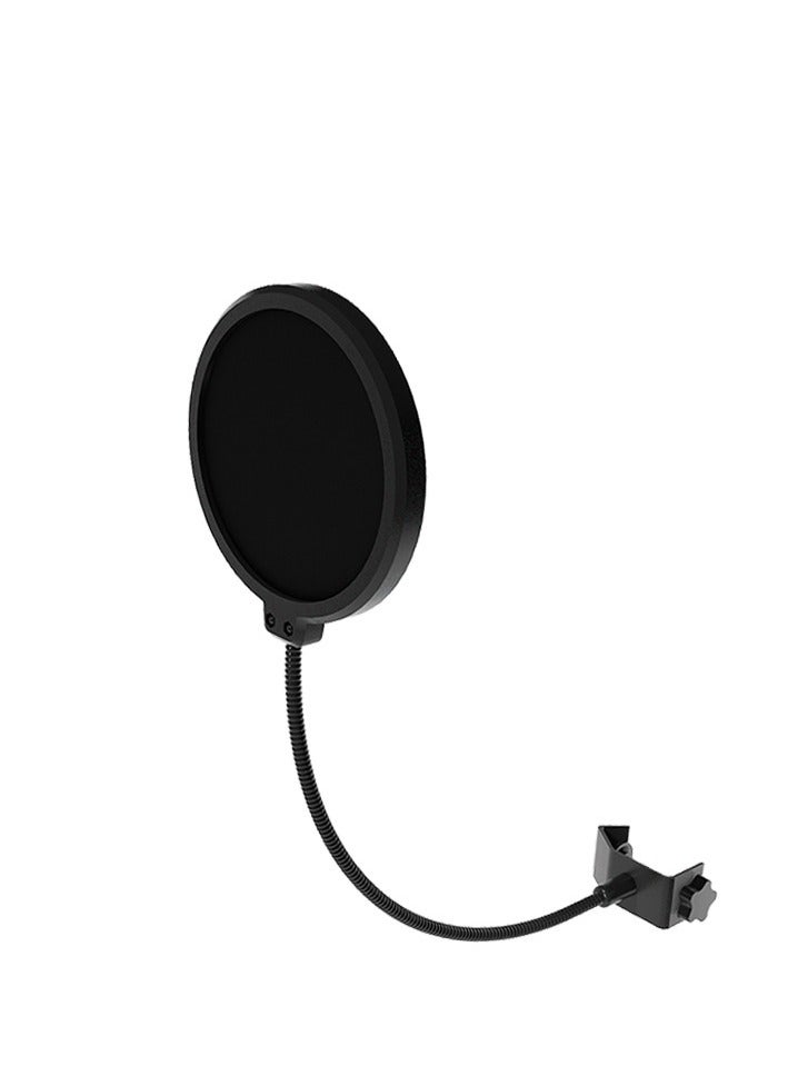 Microphone Cover Double Layer Mesh 100mm Diameter Microphone Recording Studio Song Windproof Net Black  - Image 1