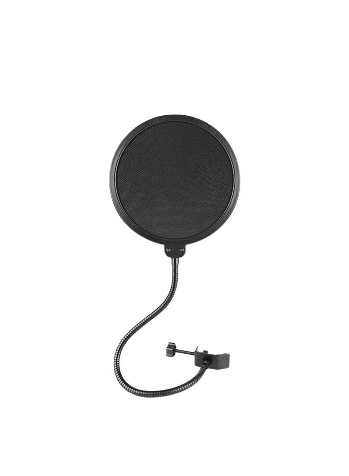 Microphone Cover Double Layer Mesh 100mm Diameter Microphone Recording Studio Song Windproof Net Black  - Image 2