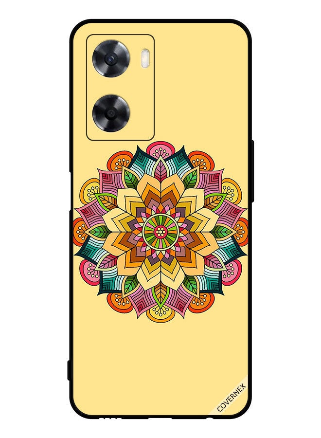 Covernex Protective Case Cover For Oppo A77s Round Mandala Pattern - Image 1