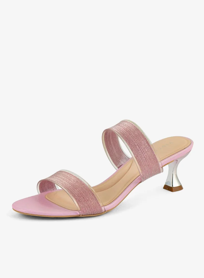 فينتشي صنادل نسائية متعددة الأحزمة كعب متوسط