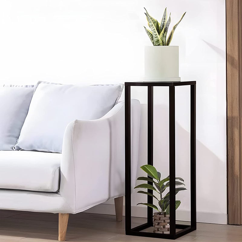 Generic INDIAN DECOR 44592 Nesting Tables Set of 3 Black Metal Stand Cylinder Pedestal Stands for Parties End Tables For home decor Plant Stand Black  - Image 5
