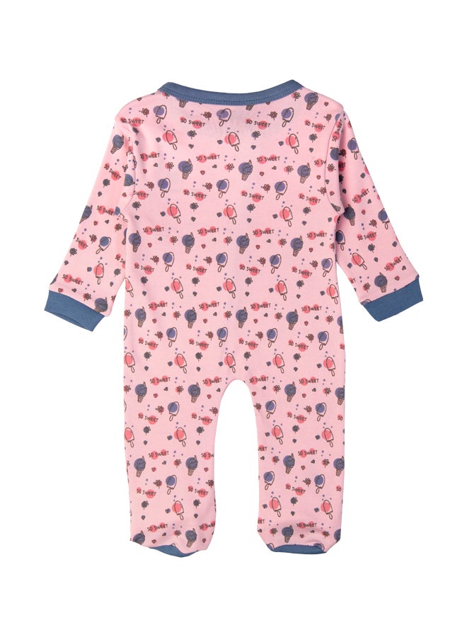Babies Basic 100% Cotton Printed Long Sleeves Jumpsuit/Romper/Sleepsuit For Babies  - Image 3