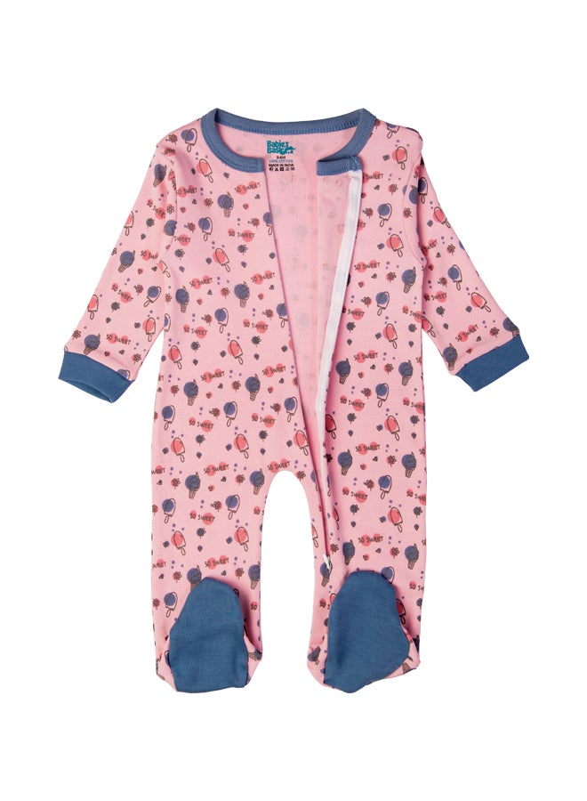 Babies Basic 100% Cotton Printed Long Sleeves Jumpsuit/Romper/Sleepsuit For Babies  - Image 2