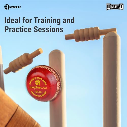DIABLO Rmax Cricket Ball Leather, Cricket Flat Seam Training Ball - Image 5