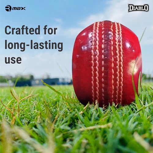 DIABLO Rmax Cricket Ball Leather, Cricket Flat Seam Training Ball - Image 4