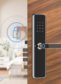 Sharpdo Smart Fingerprint Electronic Door Lock, Fingerprint/Card/Key/Password/Bluetooth, Suitable for Home, Apartment, Office, Hotel  - Image 2