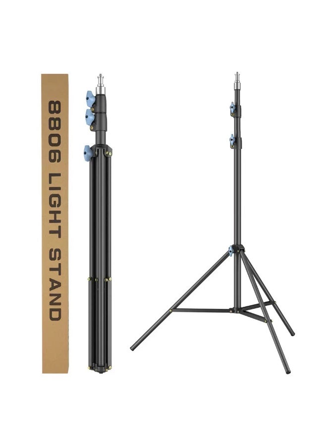 Xria LS200S-PRO 2M Steel Light Stand 5KG Load Adjustable Photography Lighting Tripod Stand for LED Light Softbox Flash Ring Light Studio Video Shoot - Image 1
