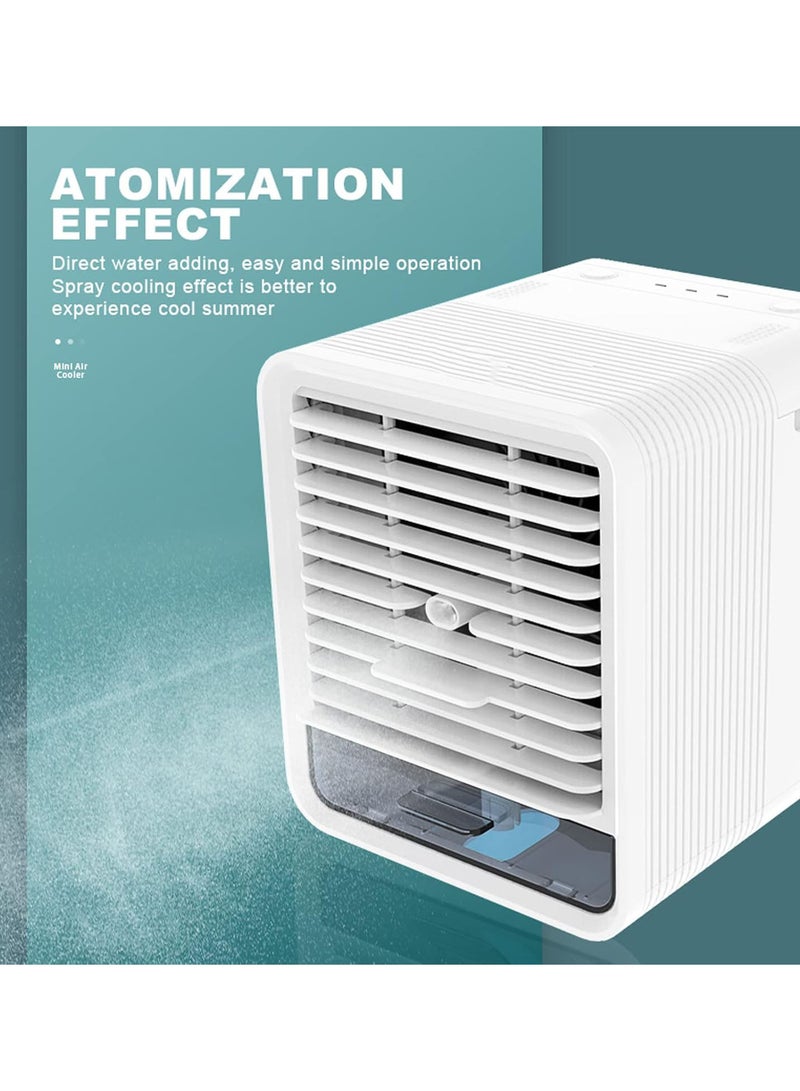 GGOOT Portable AC Air Conditioner, Desktop Air Cooler Humidifier, 5 in 1 Quiet Personal Conditioner with 7 LED Lights, 2 Modes and 70° Wide Oscillation, Mini Air AC for Bedroom Office Dorm - Image 4