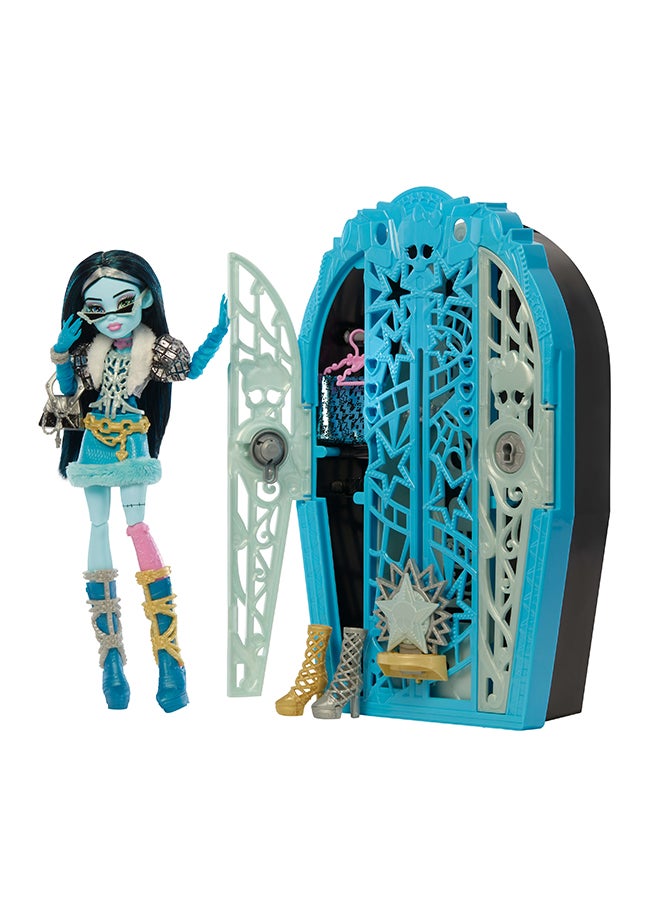 MONSTER HIGH Skulltimate Secrets Doll And Accessories Set, Hauntlywood Mysteries Frankie Stein With Reveal Closet & 19+ Glam Surprises Like Doll Clothes - Image 1