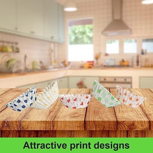 Inditradition Paper Baking Cupcake Liners for Muffins, Cakes, Sweets Packing - Pack of 500 Cups, Multicolour (Small Size for Boondi Laddu, 30x18 mm) - Image 3