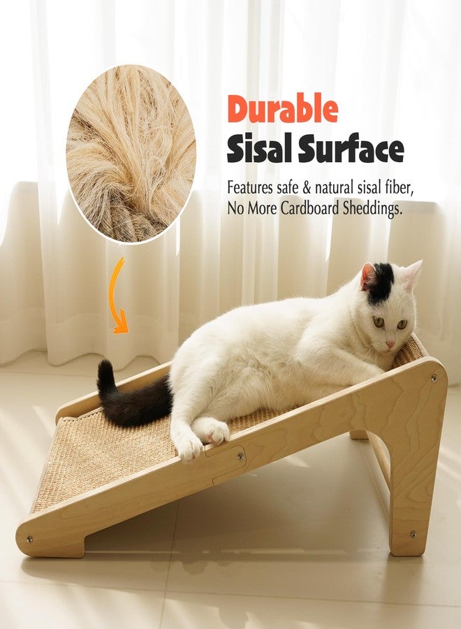 PETKARAY Sisal Cat Scratcher Ramp, L Shaped Scratching Post and Scratch Pad for Indoor Cats, Wall Furniture Protector(Large) - Image 3