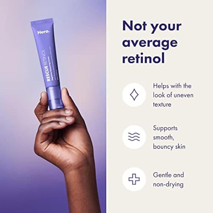 Hero Cosmetics Rescue Retinol Nighttime Renewing Cream - Helps With the Look of Uneven Texture and Post-Blemish Marks - Gentle, Non-Drying Formula, Introduction Retinol - Safe for Sensitive Skin (30 ml) - Image 4